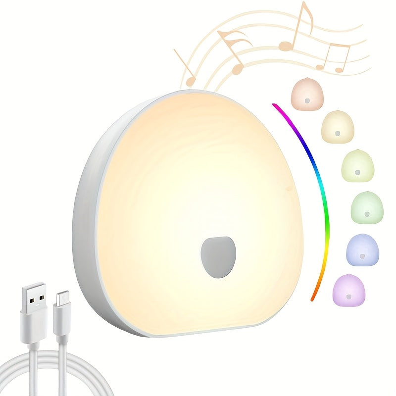 Machine à Bruit Blanc LED | Lumière Graduelle, 10 Sons Apaisants & Minuteur Intelligent pour un Sommeil Profond, une Sieste Calme ou un Moment de Zen